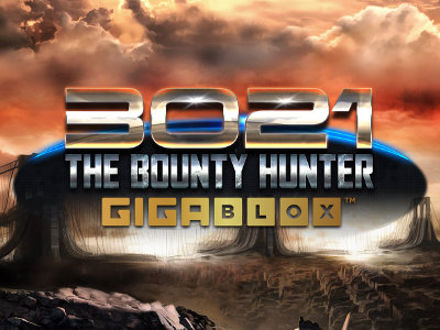 3021 AD The Bounty Hunter Gigablox Slot Logo