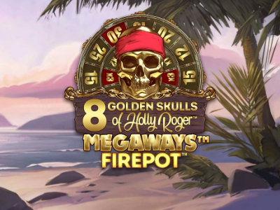 8 Golden Skulls of Holly Roger Megaways Slot Logo