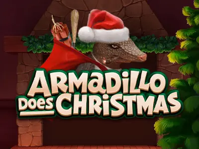 Armadillo Does Christmas Slot Logo