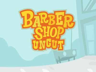 Barber Shop Uncut Slot Logo
