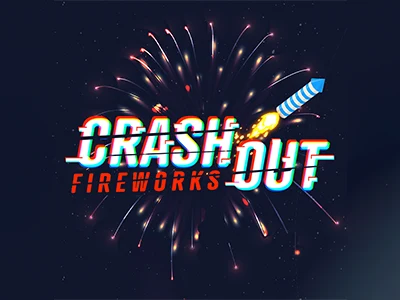 Crashout: Fireworks Slot Logo