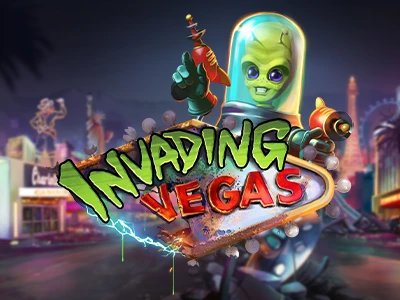 Invading Vegas Slot Logo