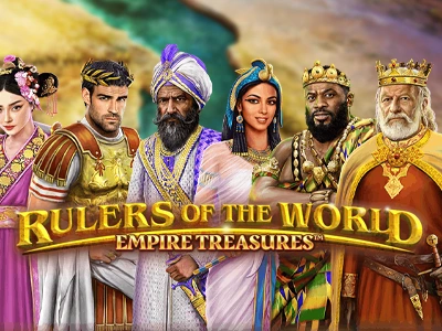 Rulers of the World: Empire Treasures Slot Logo