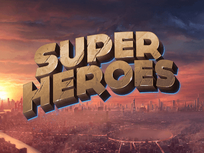 Super Heroes Slot Logo