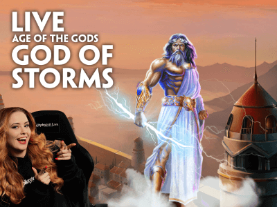 Age of the Gods: God of Storms Live Slot Logo