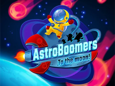 AstroBoomers: To The Moon Slot Logo