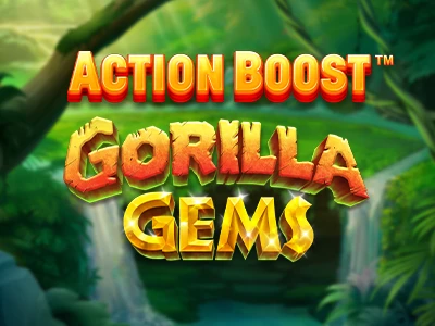 Action Boost Gorilla Gems Slot Logo