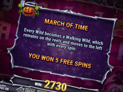 Helloween - March of Time Free Spins