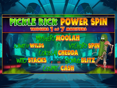 Rick and Morty Wubba Lubba Dub Dub - Pickle Rick Power Spin features