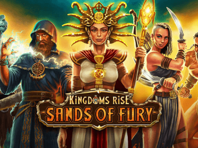 Kingdoms Rise: Sands of Fury Slot Logo