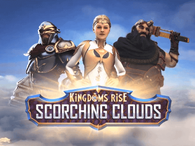 Kingdoms Rise: Scorching Clouds Slot Logo