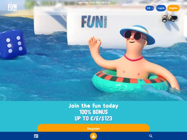 Fun Casino's homepage