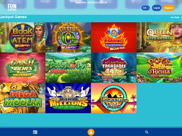 Fun Casino's jackpots