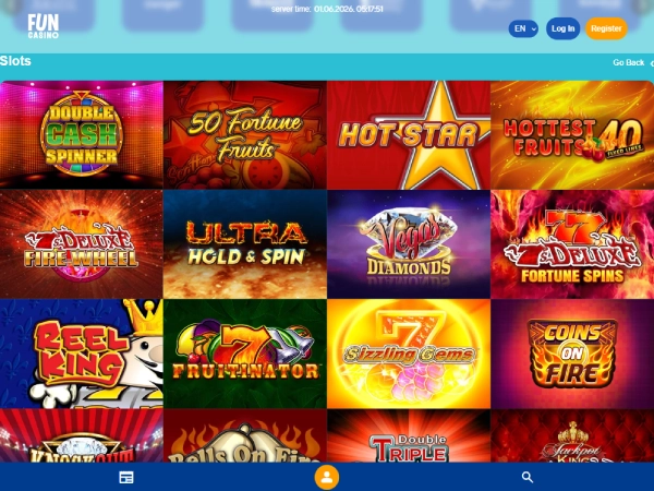 Fun Casino's slots lobby