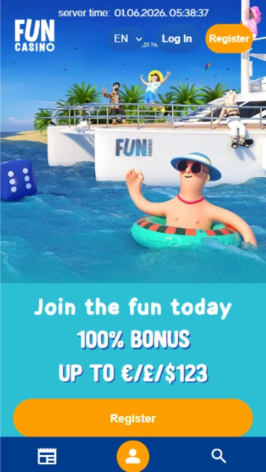 Fun Casino's homepage