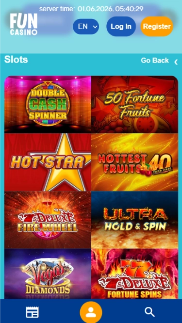 Fun Casino's slots lobby