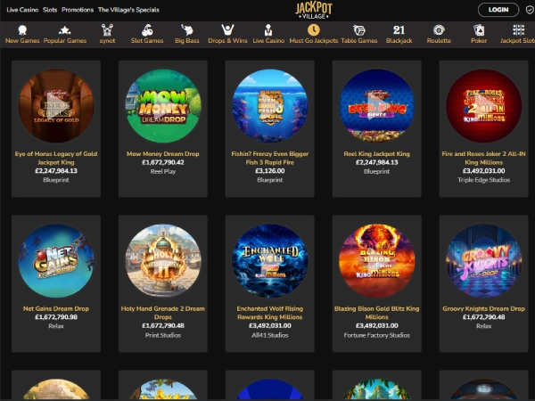 Jackpot Village's jackpots