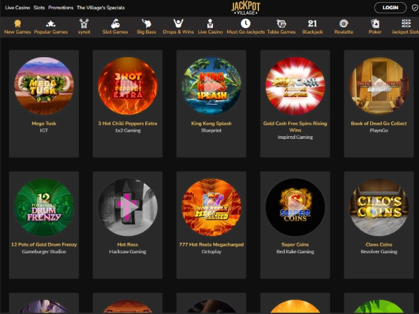 Jackpot Village's new slots