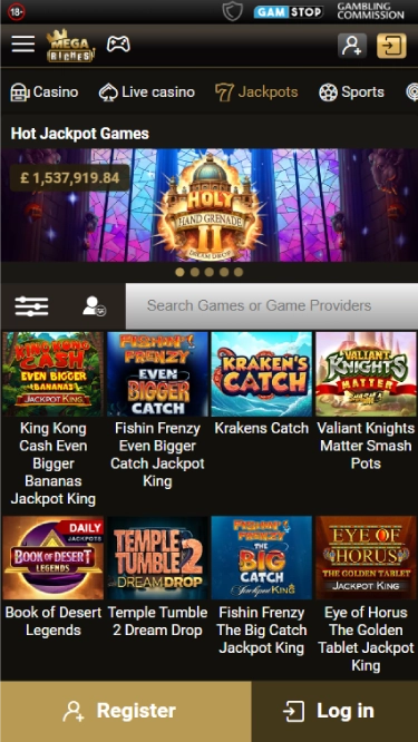 Mega Riches Jackpots
