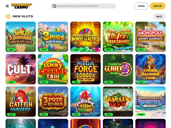Megaways Casino's new slots