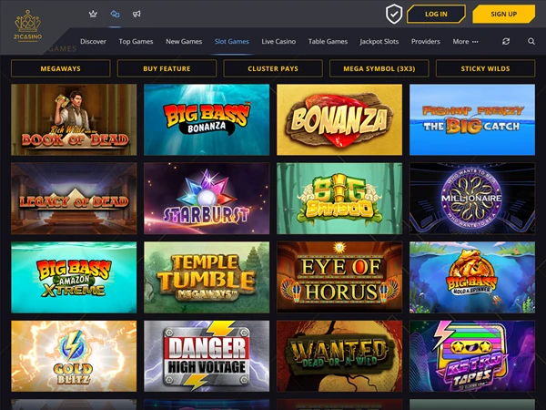 21 Casino's online slots