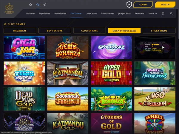 21 Casino's further game catalogue