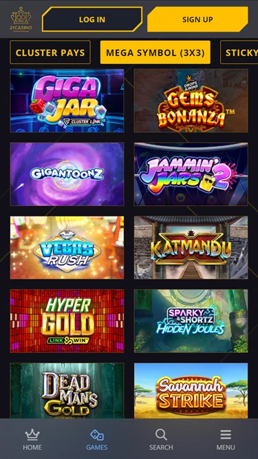 21 Casino's further game catalogue