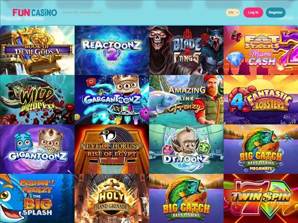 Fun Casino's video slots selection