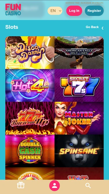 Fun Casino's selection of 'classic style' slots