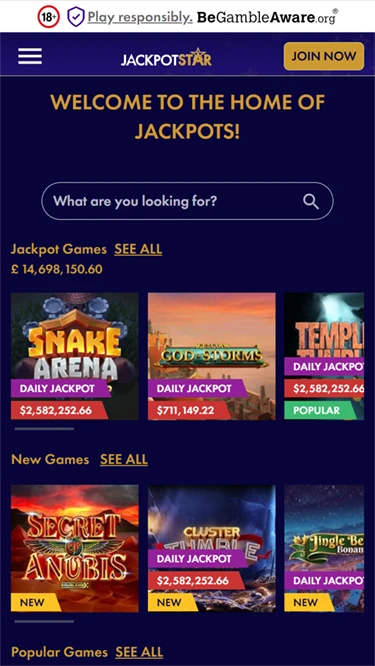 Jackpot Star's homepage