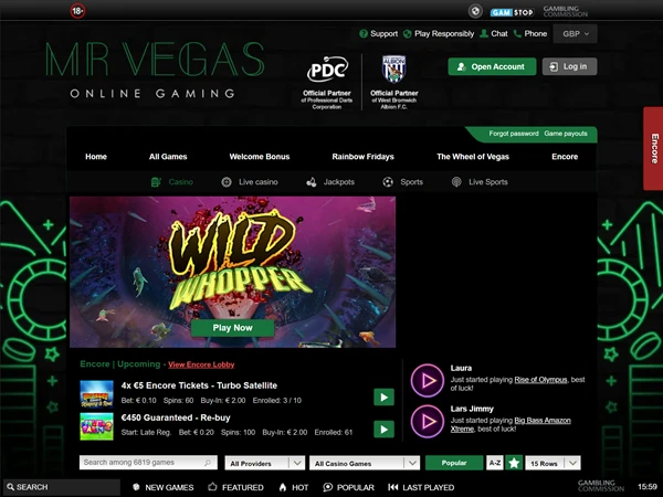 Mr Vegas's homepage