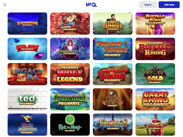 MrQ Casino's Megaways slots