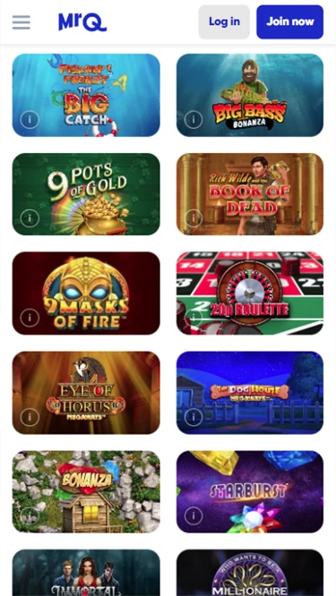 MrQ Casino's online slots