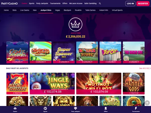 Party Casino's online jackpot slots