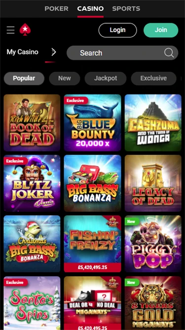 PokerStars Casino's online slots