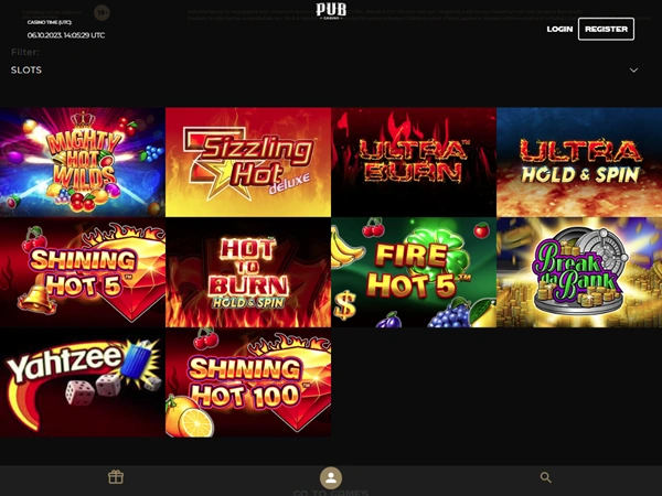 Pub Casino's online slots