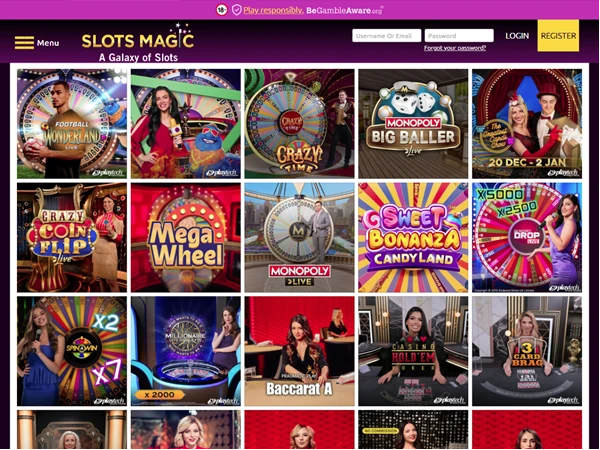 Slots Magic Casino's live casino games