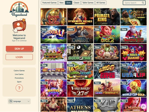 VegasLand's online slots