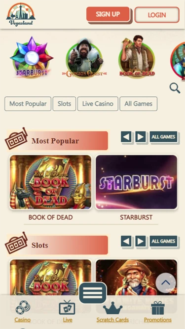 VegasLand's homepage