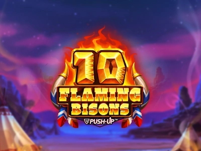 10 Flaming Bisons Slot Logo