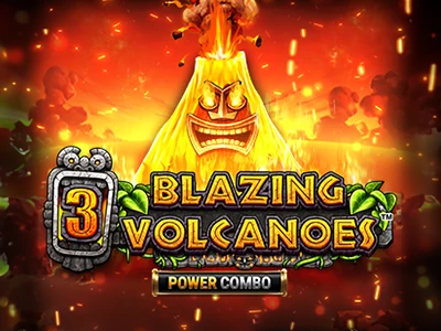 3 Blazing Volcanoes Slot Logo