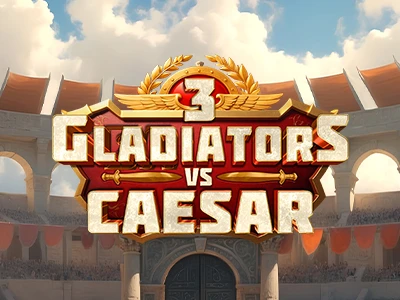 3 Gladiators vs Caesar Slot Logo