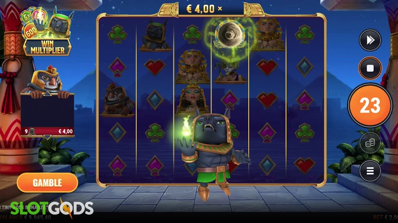 A screenshot of 3 Tiny Gods Bonanza bonus round gameplay