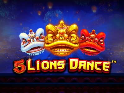 5 Lions Dance Slot Logo