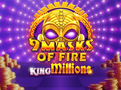 9 Masks of Fire King Millions Slot Logo