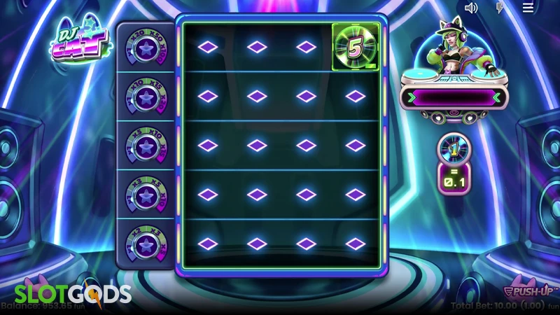 Screenshot of DJ Cat base gameplay