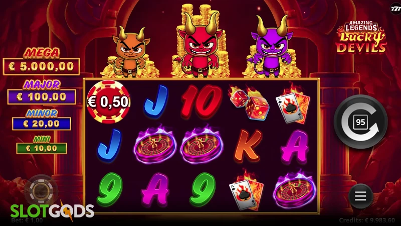 A screenshot of Amazing Legends slot gameplay