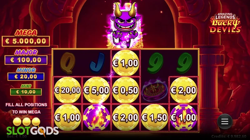 A screenshot of Amazing Legends slot feature gameplay