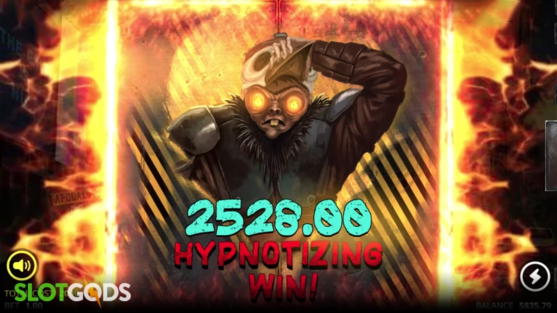 A screenshot of a big win on Apocalypse slot