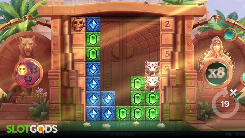 A screenshot of Ashoka Eternal slot gameplay